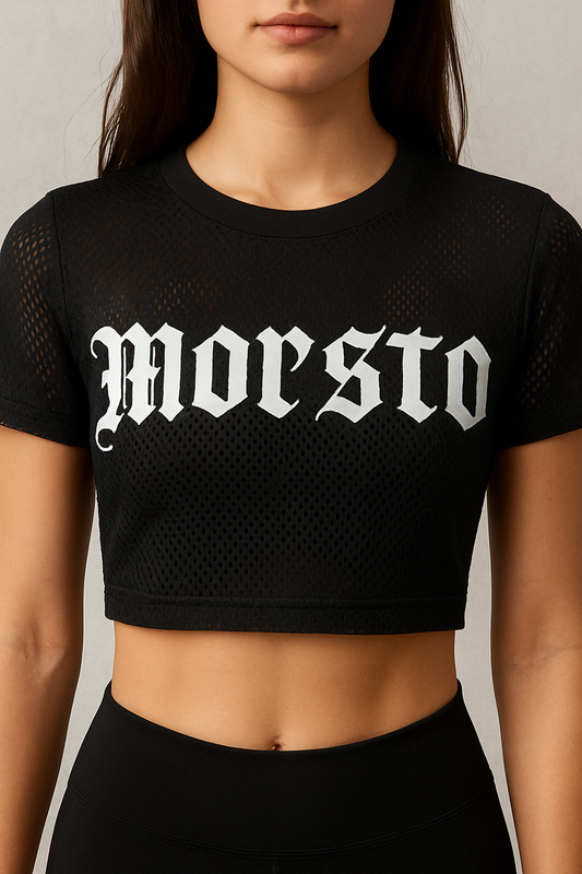 MORSTO Women’s Mesh Crop Jersey – Morbid Stoicism Edition